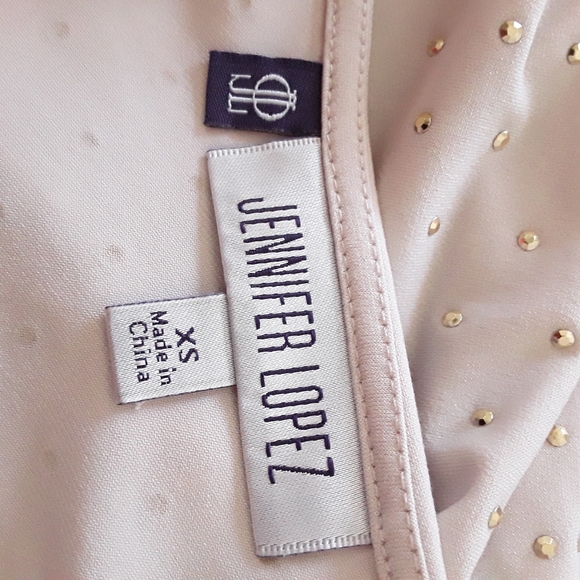 Jennifer Lopez Gold Studded Top Size XS - Picture 3 of 4